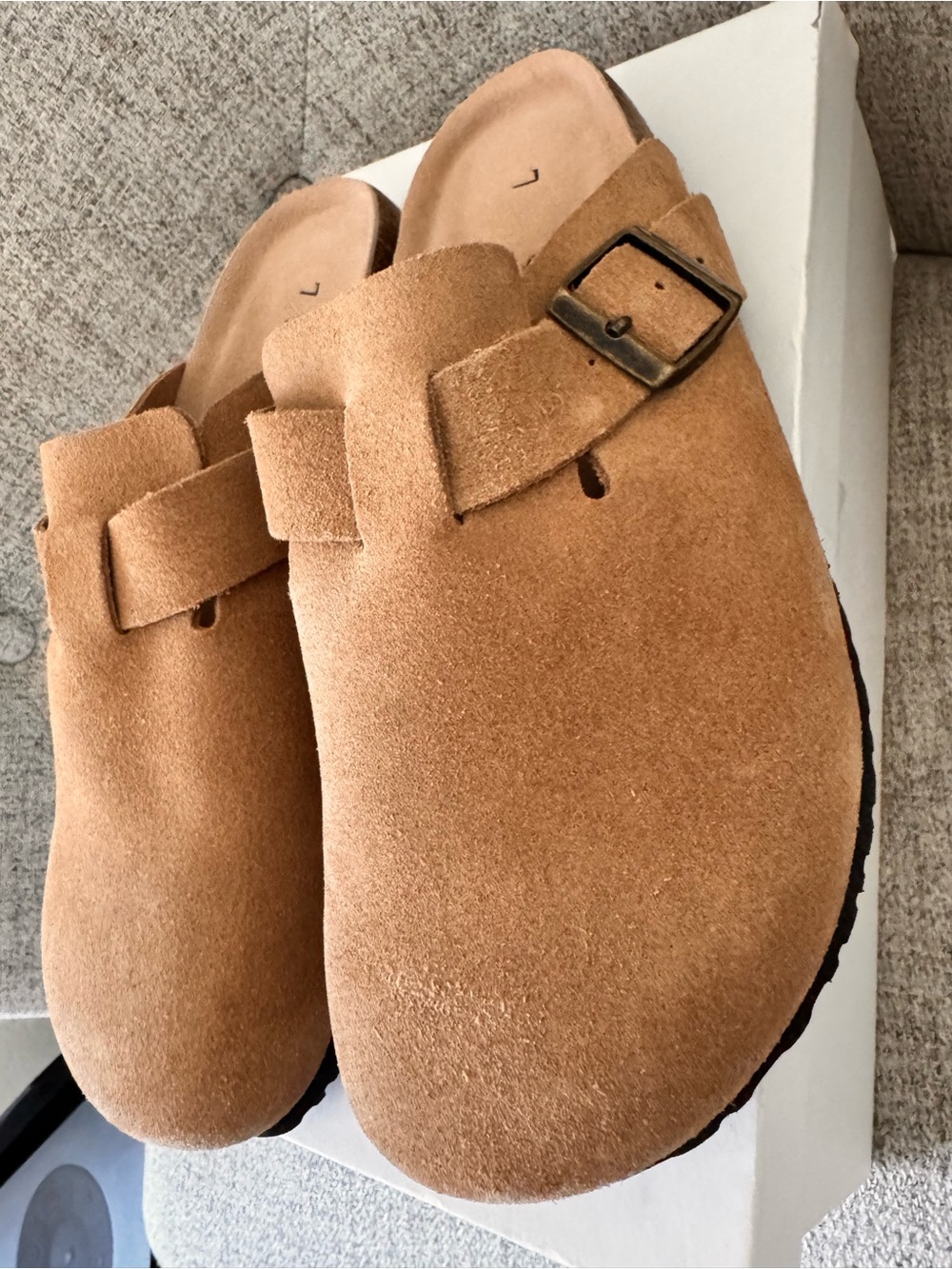 Quince water repellent dune Suede Slip-On Clog Mules size US 8 - Picture 3 of 9